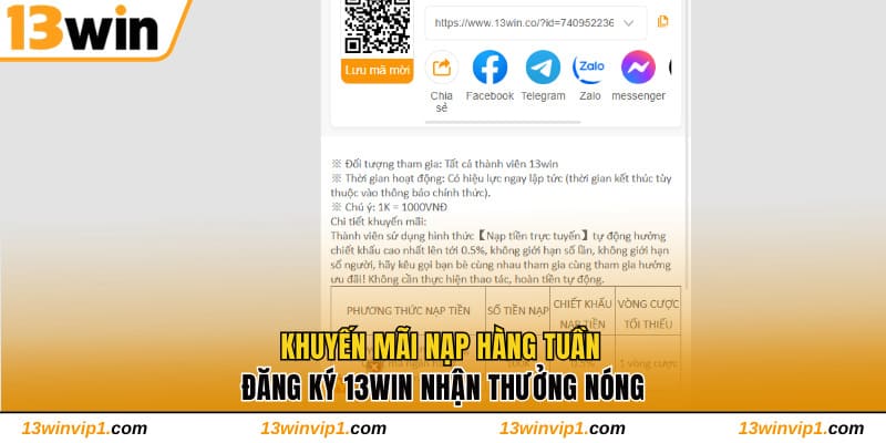Khuyến Mãi Nạp Hàng Tuần