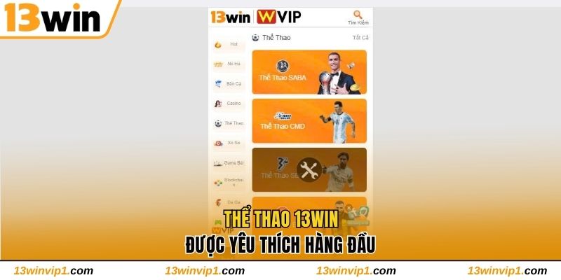 Thể thao 13WIN được yêu thích hàng đầu